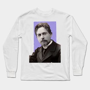 Russian Writer Anton Chekhov illustration Long Sleeve T-Shirt